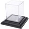 Pioneer Plastics Clear Square Plastic Desktop Aquarium with Base, 6.625" W x 6.625" D x 6" H